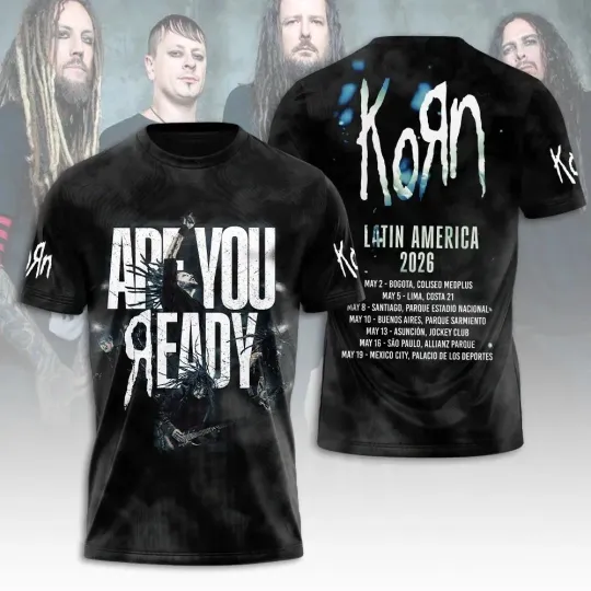 Korn Band 2026 3D T-Shirt AOP Unisex