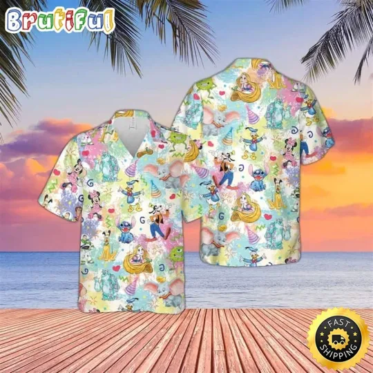 Discover Lilo Stitch Mickey and Friends Disney Hawaiian Shirt