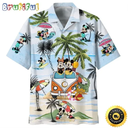 Discover Mickey And Minnie Hawaiian Shirt Cartoon Disney Hawaiian
