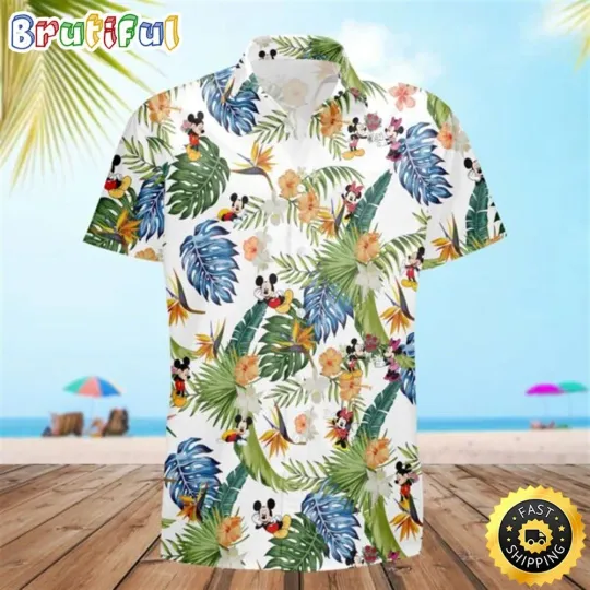 Discover Mickey And Minnie Mouse Cartoon Disney Hawaiian Shirt