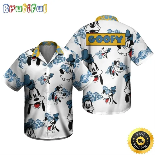 Discover Goofy Dog Hibiscus Disney Hawaiian Shirt