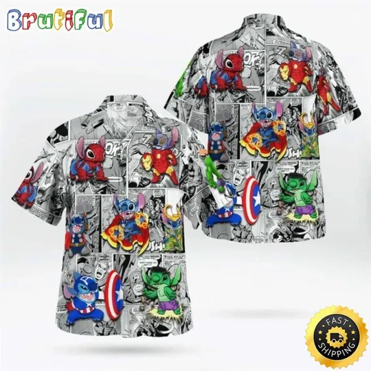 Discover Disney Stitch Hawaiian Shirt Gift For Beach Lovers