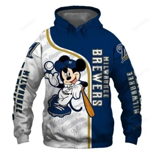 Milwaukee Baseball Team Brewerss 3D Hoodie, Unisex Adults S-5XL