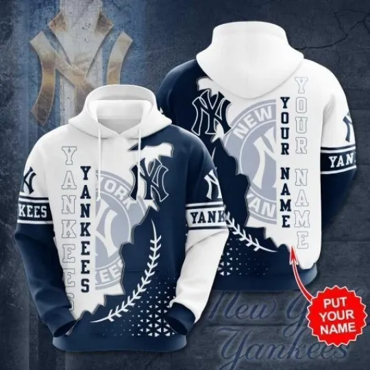 Discover Personalized New York Baseball Team Yankeess 3D Hoodie, Unisex Adults S-5XL