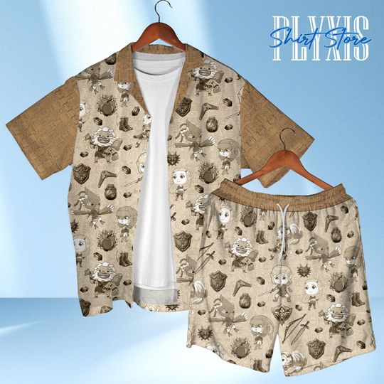 Zelda Character Vintage Hawaiian Shirt Retro Adventure Style Party Shirt, Summer Shirt Gamer Gifts