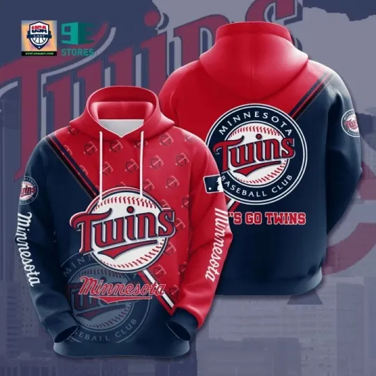 Minnesota Baseball Team Twinss 3D Hoodie, Unisex Adults S-5XL
