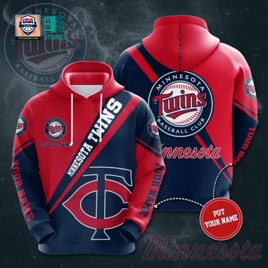 Personalized Minnesota Baseball Team Twinss 3D Hoodie, Unisex Adults S-5XL
