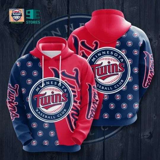 Minnesota Baseball Team Twinss 3D Hoodie, Unisex Adults S-5XL