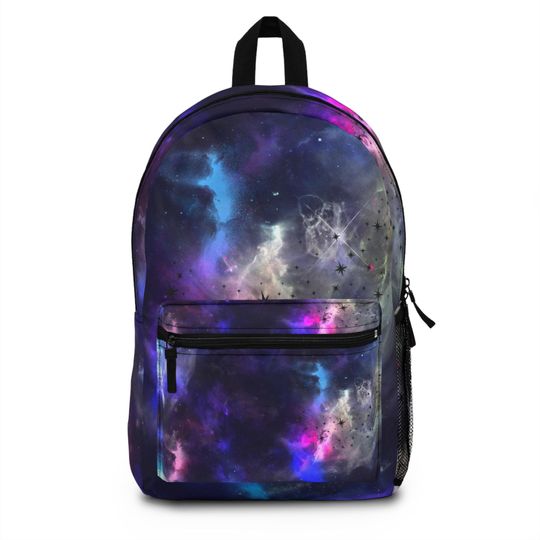 Discover Galaxy Backpack, Cosmic School Bag, Outer Space Travel Rucksack