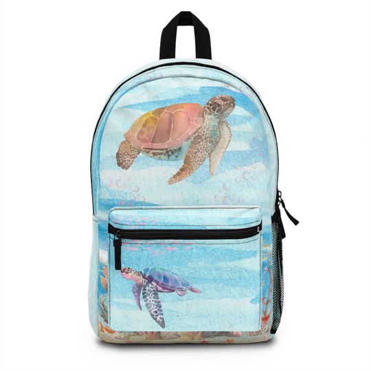Discover Ocean Turtle Backpack, Eco-Friendly School Travel Bag