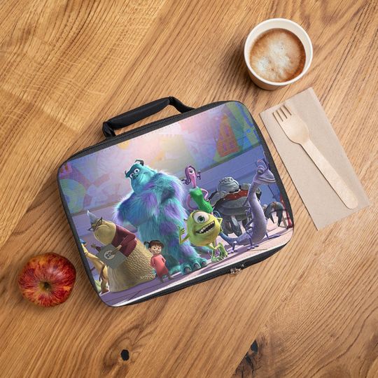Discover Monsters Inc Lunch Bag, Lunch Bag for Kids, Perfect for School, Picnics, and Birthdays