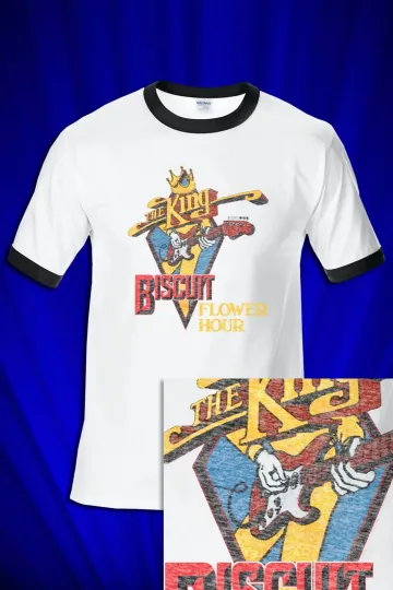 Discover King Biscuit Flower Hour Promo RINGER T-SHIRT FREE SHIP USA