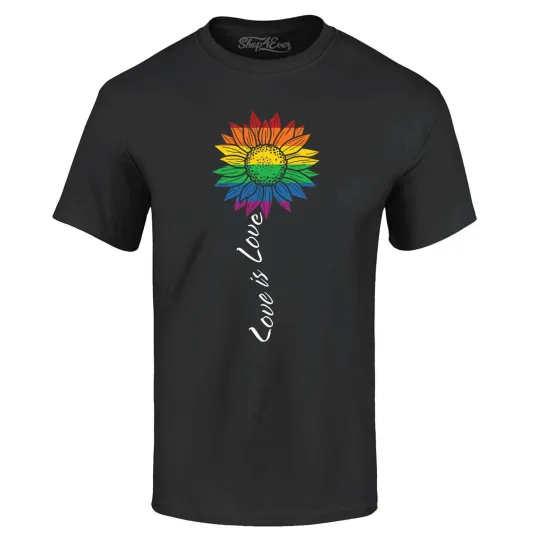 Discover Love is Love Rainbow Flower Gay LGBTQ Pride T-shirt Pride Shirts