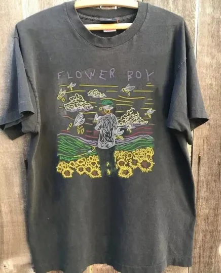 Discover Tyler The Creator Flower Boy Retro Charcoal Cotton T-shirt Unisex S-5XL