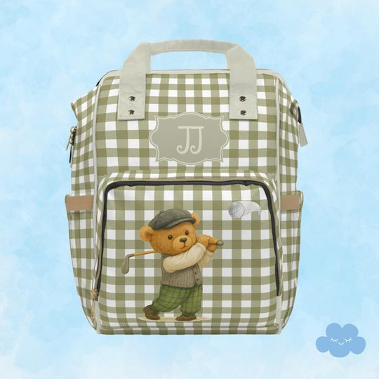 Discover Personalized Golf Diaper Backpack, Sport Nursery Bag, Baby Shower Gift