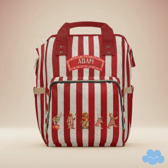 Discover Personalized Vintage Circus Diaper Bag