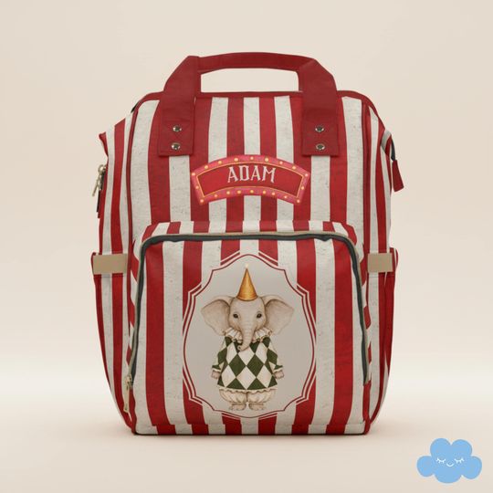 Discover Personalized Vintage Circus Diaper Bag