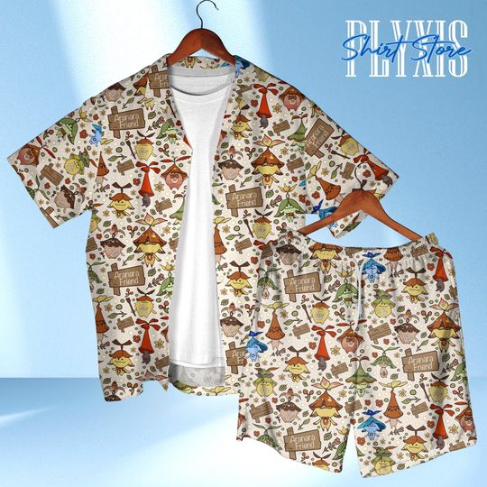 Discover Aranara Genshin Hawaiian ShirtWhimsical Forest Game Style Adventure Vibes Team Fans