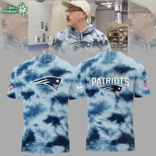 New England Patriots Cloud Blue 3D T-Shirt