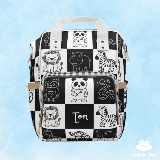 Discover Personalized Safari Diaper Backpack, Jungle Animals