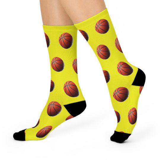 Discover Basketball Crew Socks (Yellow)