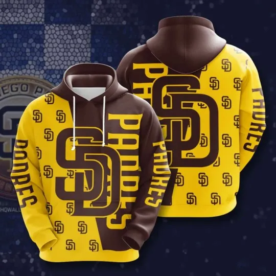 Discover San Diego Baseball Team Padress 3D Hoodie, Unisex Adults S-5XL