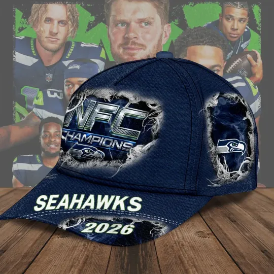 Discover Seahawks 2026 NF.C Champions Classic Cap