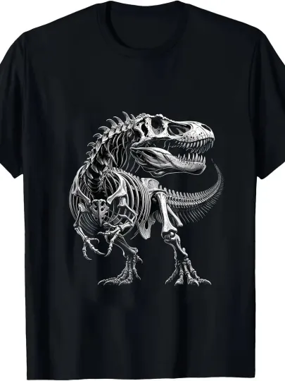 Discover T-Rex Fossil Dinosaur T-Shirt - 95% /5% Spandex, T-Rex Skeleton & Dinosaur Bone