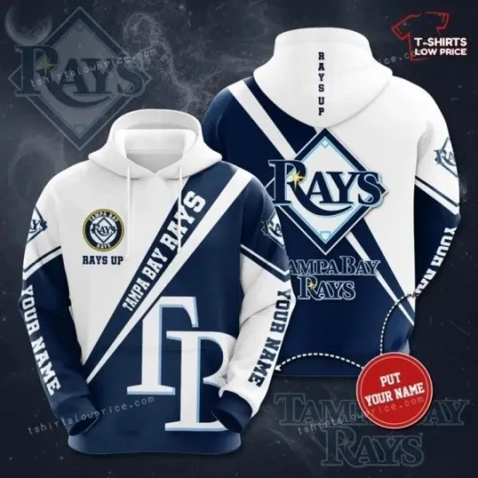 Discover Personalized Tampa Bay Baseball Team Rayss 3D Hoodie, Unisex Adults S-5XL