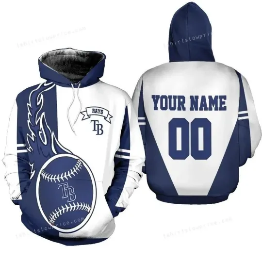 Discover Personalized Tampa Bay Baseball Team Rayss 3D Hoodie, Unisex Adults S-5XL
