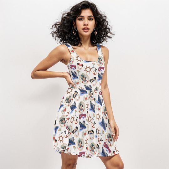 Disney Cruise Skater Dress, Nautical Mickey & Minnie Sailor