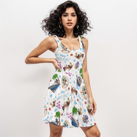 Discover Disney Cruise Line Skater Dress, Nautical Beach Sundress