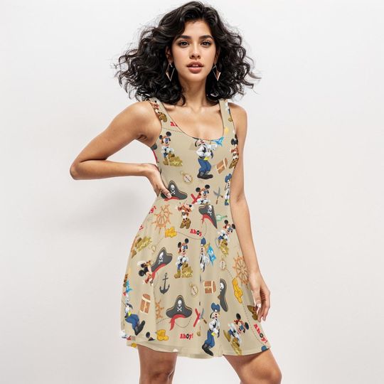 Discover Disney Cruise Pirate Skater Dress, Mickey Mouse Outfit