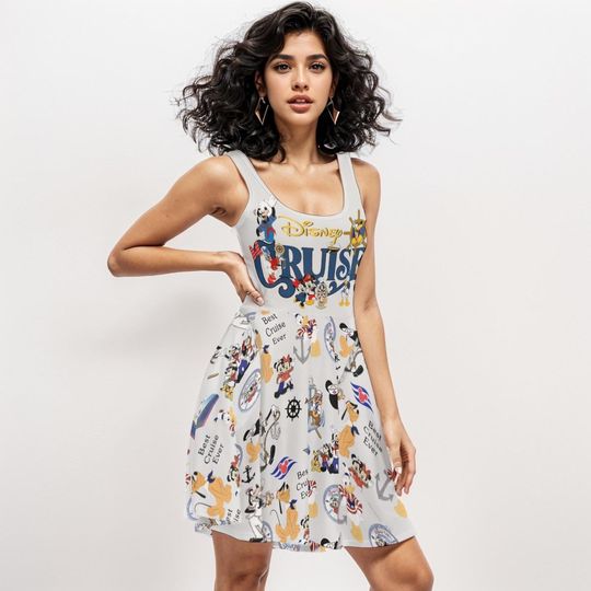 Discover Disney Cruise Skater Dress, Nautical Vacation Outfit