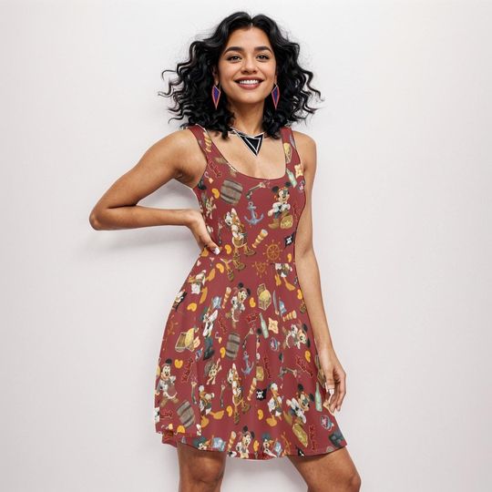 Discover Pirate Mickey Mouse Skater Dress, Disney Cruise Outfit