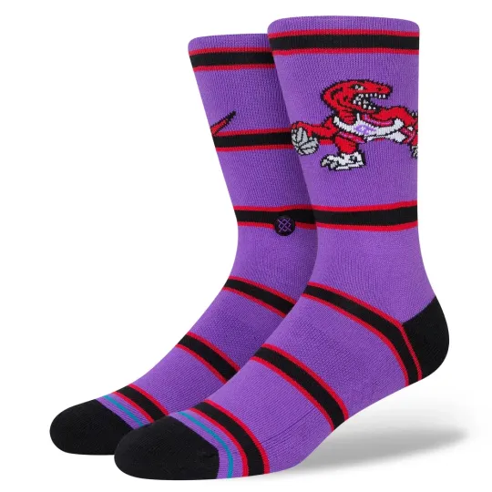Discover Stance Adult Purple Crew Cotton NBA Basketball Classics Toronto Raptors Socks L