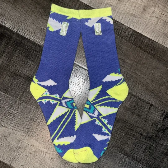 Discover NBA LOGO MAN BASKETBALL CHIEF LOGO CREW LENGTH SOCKS LARGE LOGOMAN