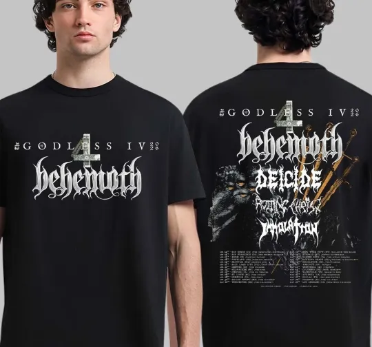 Behemoth The Godless IV 2026 Tour North America T-Shirt Gif Fans