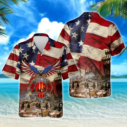Discover We Will Never Forget September 11Th Bravery Sacrifice Honor Hawaiian Shirt
