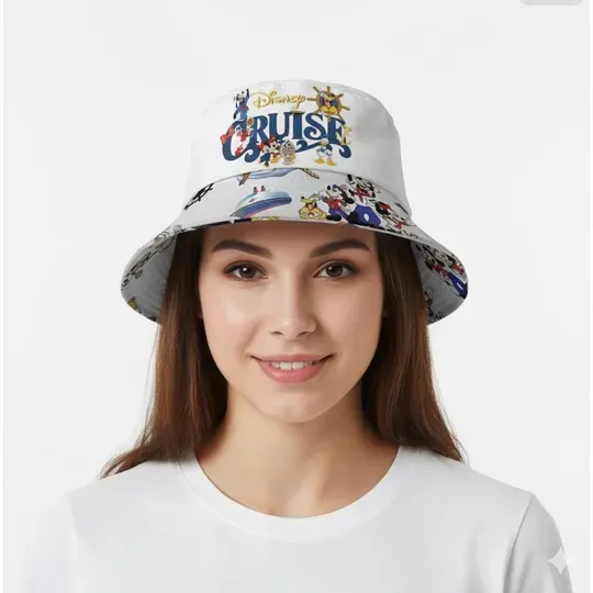 Discover Disney Cruise Bucket Hat, Mickey and Friends Vacation Sun Hat