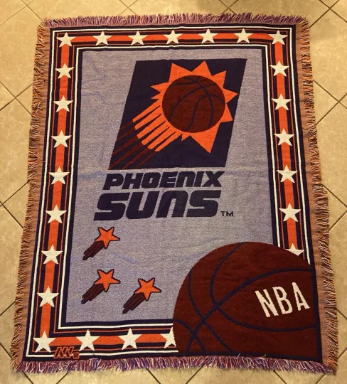 Phoenix Suns NBA Basketball Vintage Acrylic Throw Blanket Northwest Company