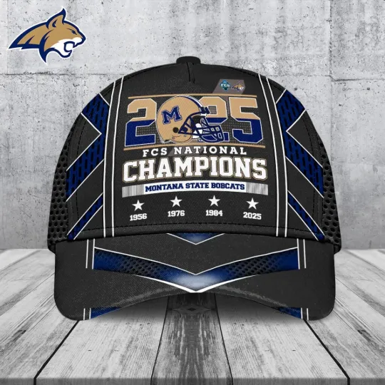 Discover State Bobcats Football 2025 National Champions Classic Cap