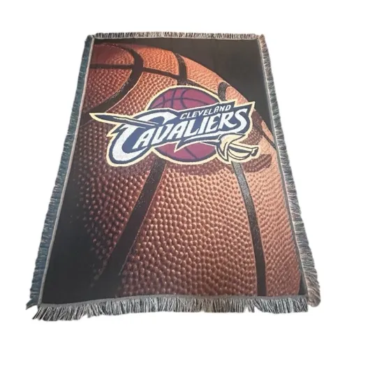 Discover Cleveland Cavaliers Woven Tapestry Throw Basketball NBA EUC!