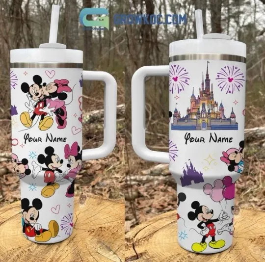Discover Mickey Minnie Disney Fan Personalized 40oz Tumbler with Handle