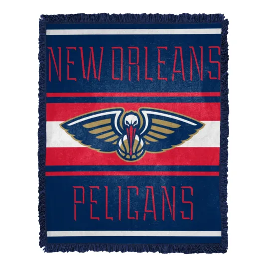 Discover Northwest NBA New Orleans Pelicans Nose Tackle Woven Jacquard Throw Blanket