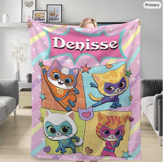 Discover Custom Superkitties Microfiber Blanket, Super Kitties Blanket