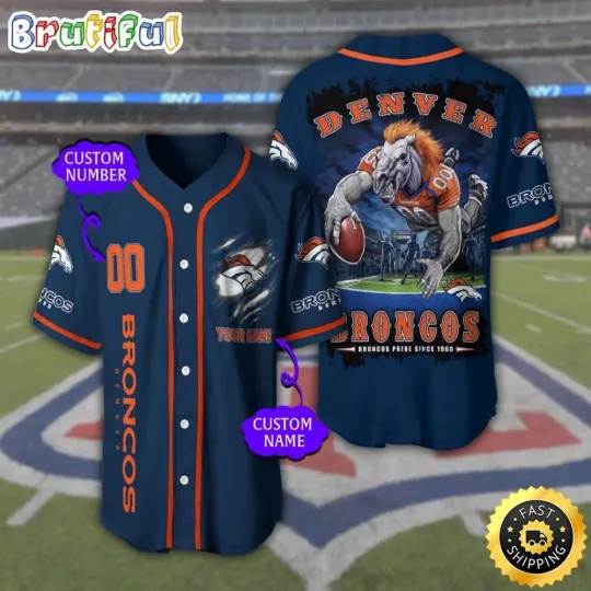 Personalized football Denver Broncos Baseball Jersey Stylish Gift