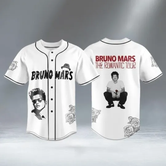 Discover The Romantic Concert 2026 World Tour Dates Mars Romantic  Baseball Jersey