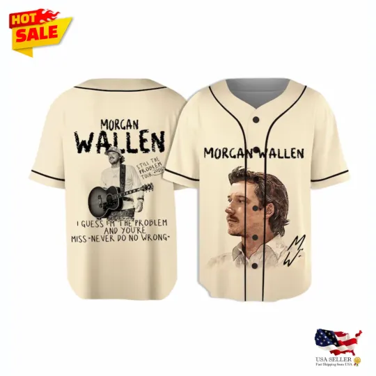Discover Wallen Western 2026 Tour Baseball Jersey – Country Music Fan Merch Unisex