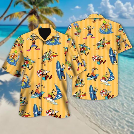 Discover Disney Goofy Hawaiian Shirt, Goofy Aloha Beach Shirt, Disney Beach Button Up, Goofy Summer Hawaii Shirt, Funny Disney Trip Shirt